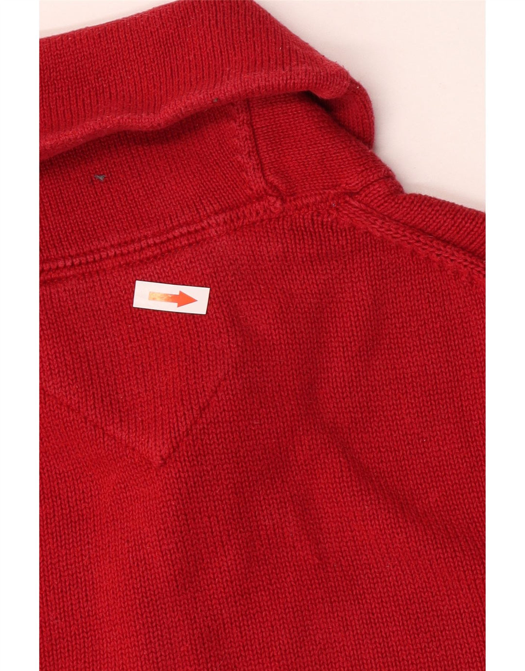 Maglione maglione da uomo con collo a scialle Tommy Hilfiger piccolo cotone rosso