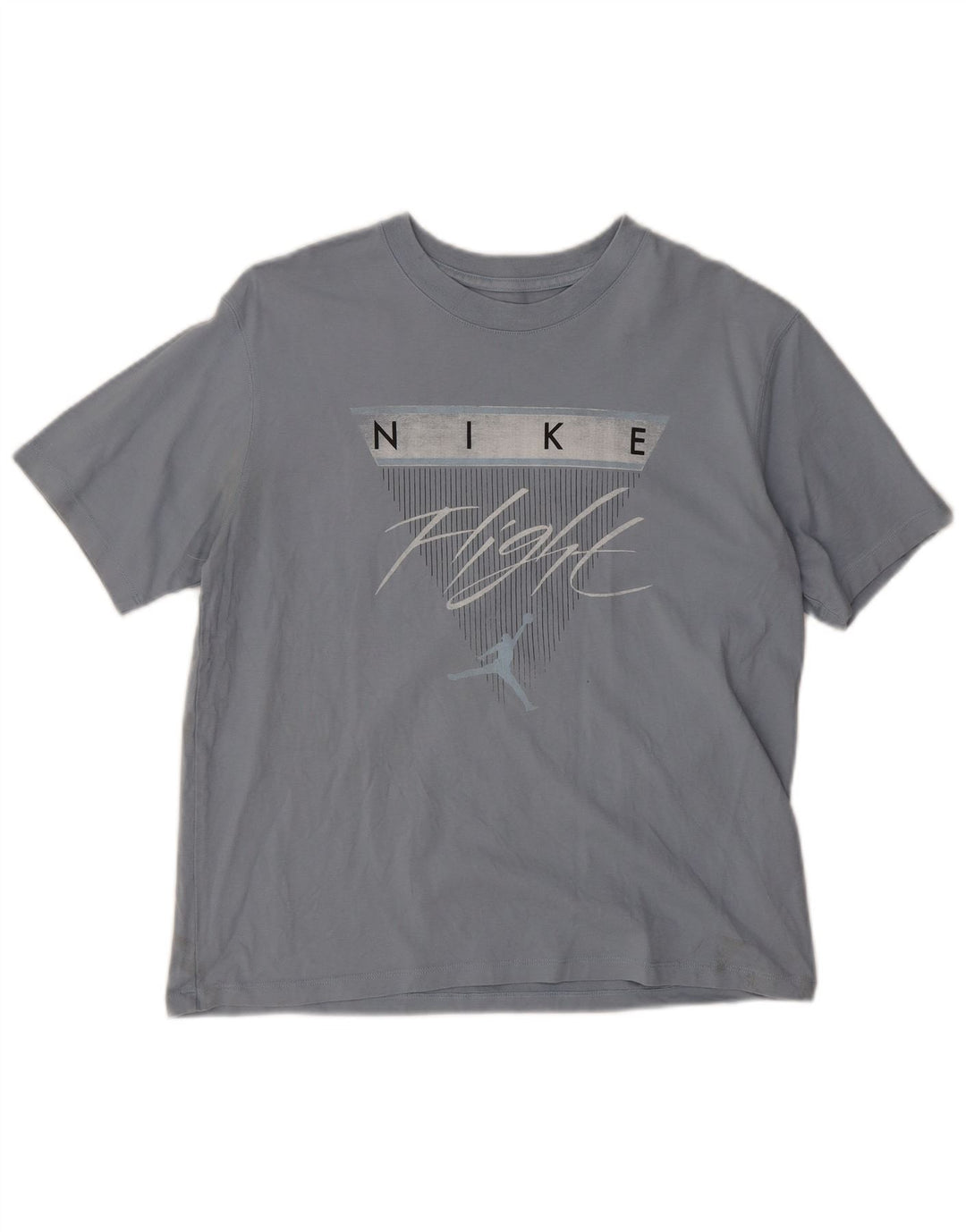 T-shirt grafica oversize Jordan da donna, taglia UK 10, piccola, in cotone grigio