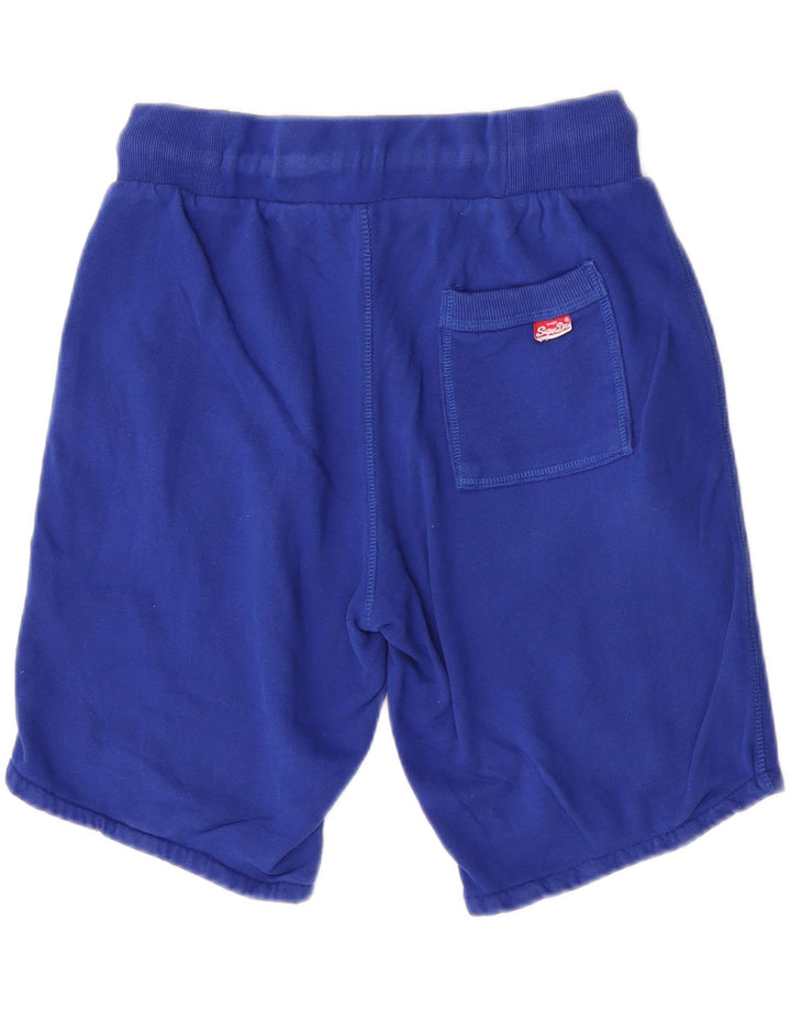 Pantaloncini sportivi grafici da uomo Superdry in cotone blu medio