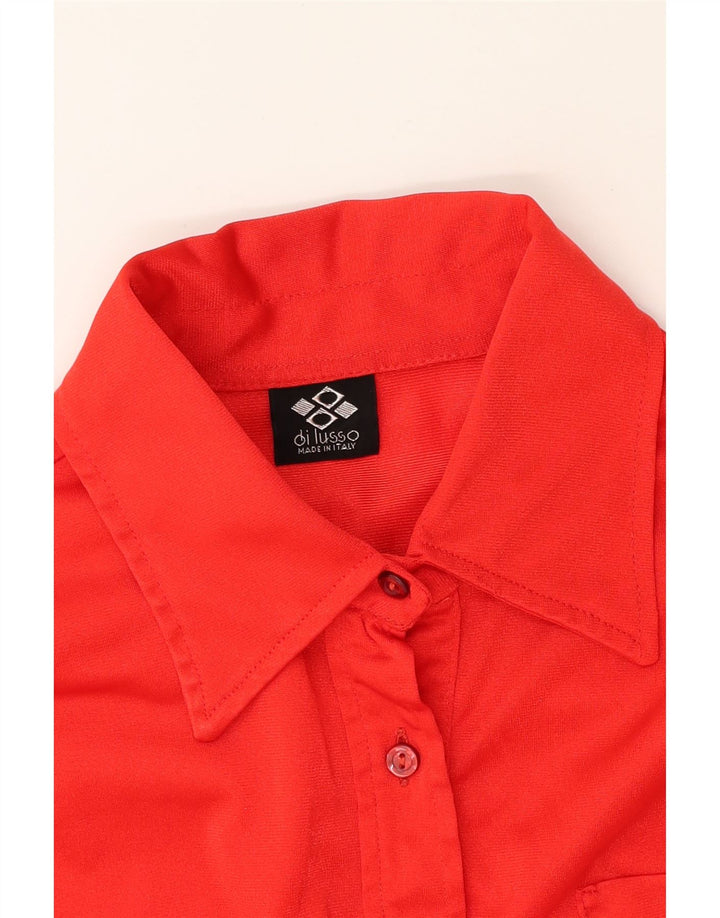 VINTAGE Womens Pullover Shirt UK 12 Medium Red Vintage Vintage and Second-Hand Vintage from Messina Hembry 