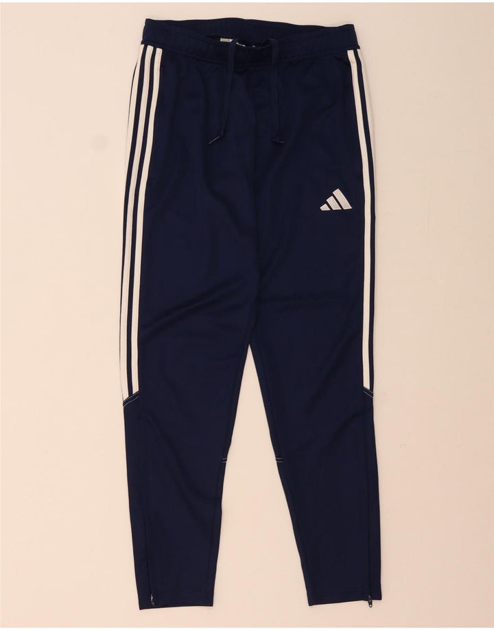 Pantaloni da tuta Adidas Aeroready da uomo medio poliestere blu navy