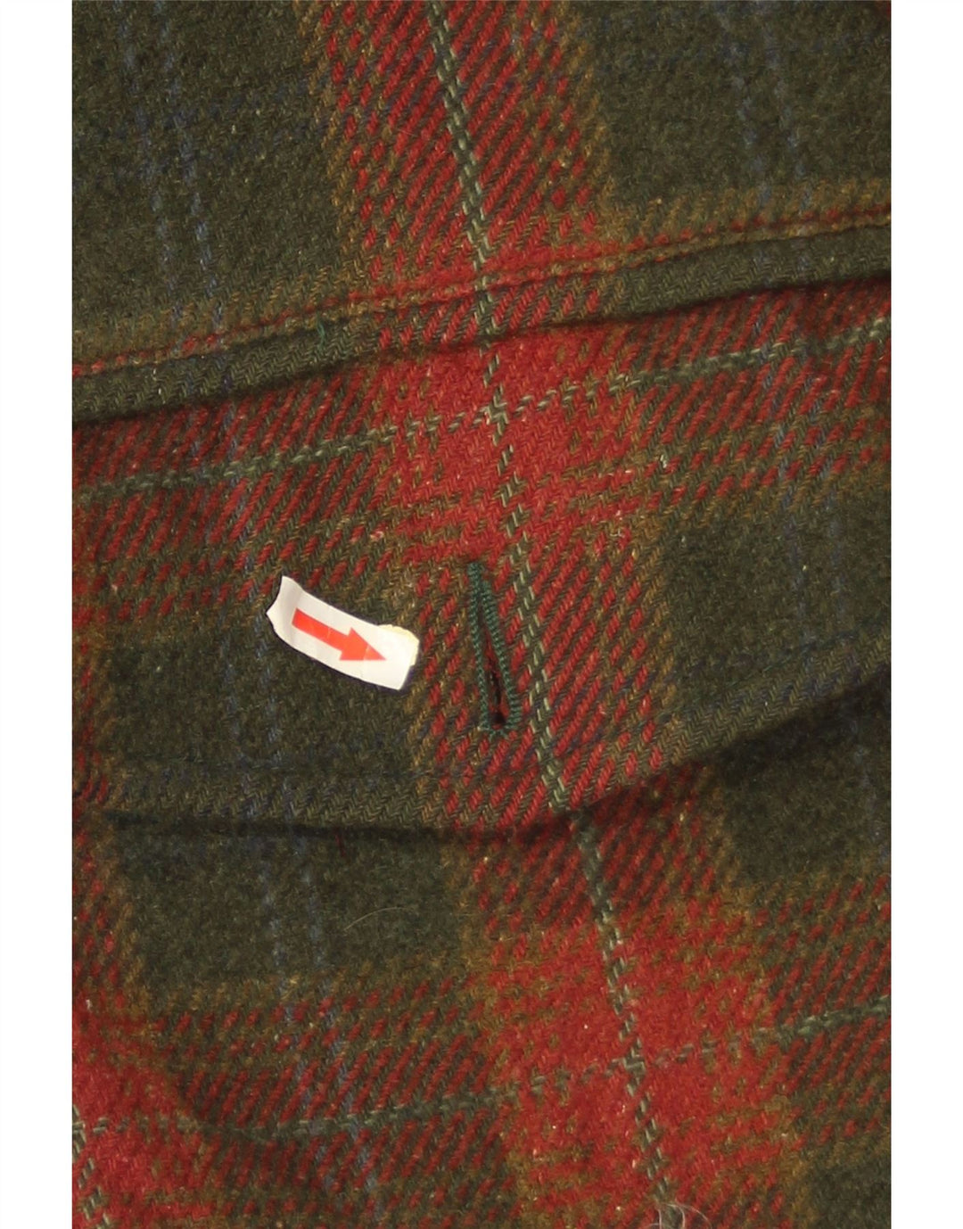 Cappotto da uomo James Dillon UK 38 a quadri verde medio