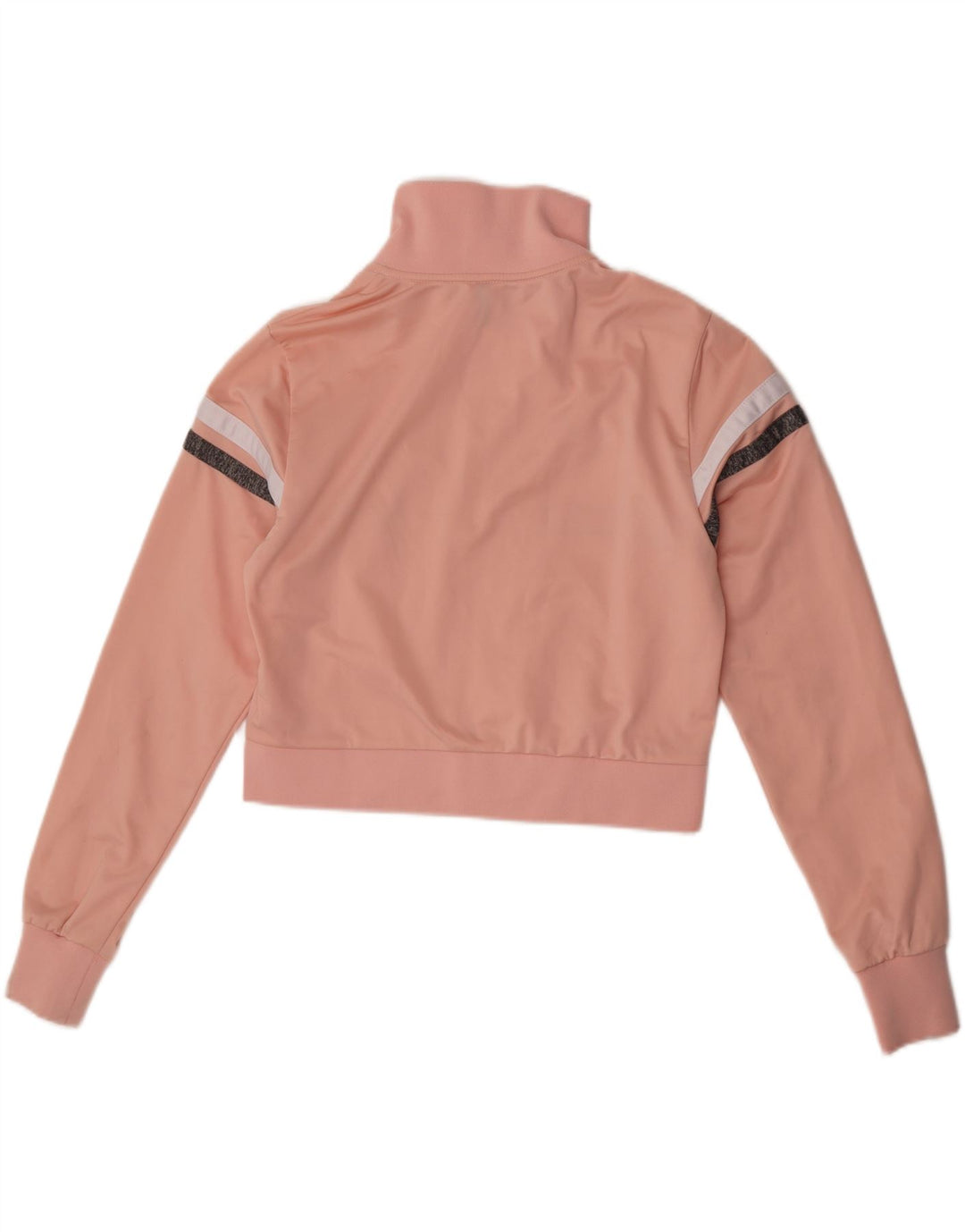Giacca corta da tuta da donna Ellesse UK 10 piccola in poliestere a righe rosa