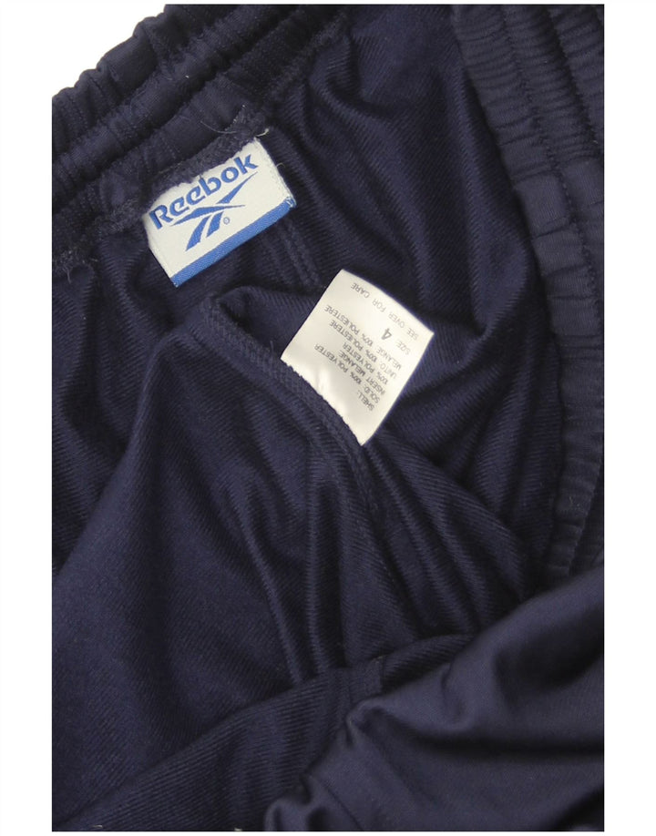 Pantaloni da tuta Reebok da uomo in poliestere color block medio blu navy