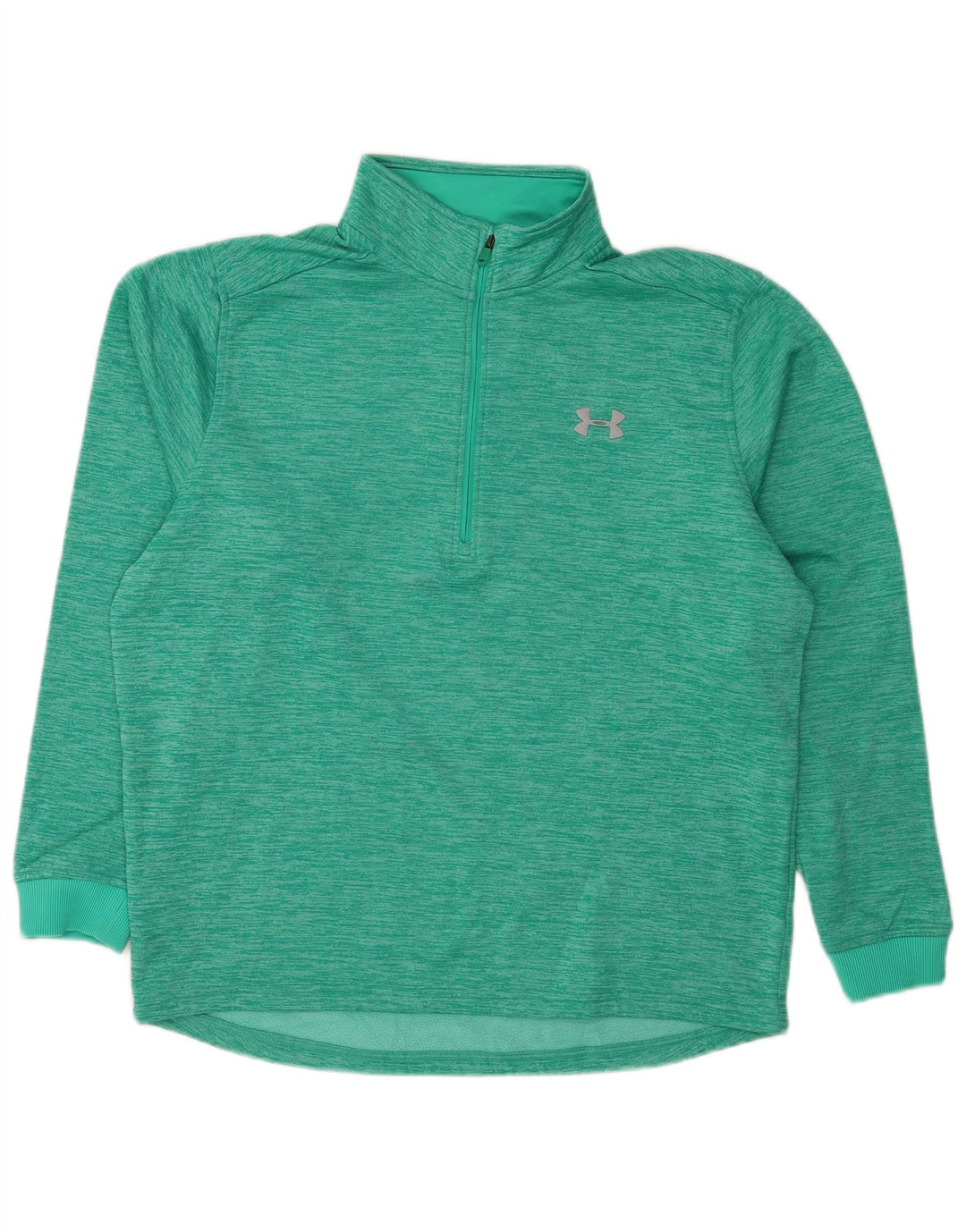 Felpa da uomo Under Armour con collo con zip, maglione grande, turchese screziato