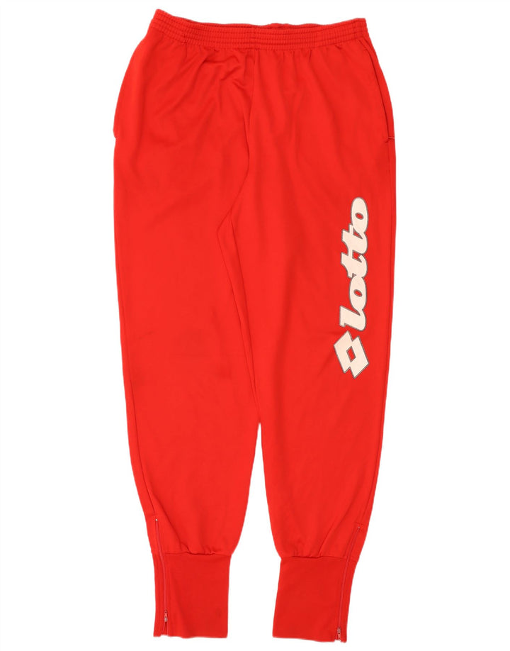 LOTTO Pantaloni da tuta con grafica da donna Joggers UK 16 Large Rosso Poliestere