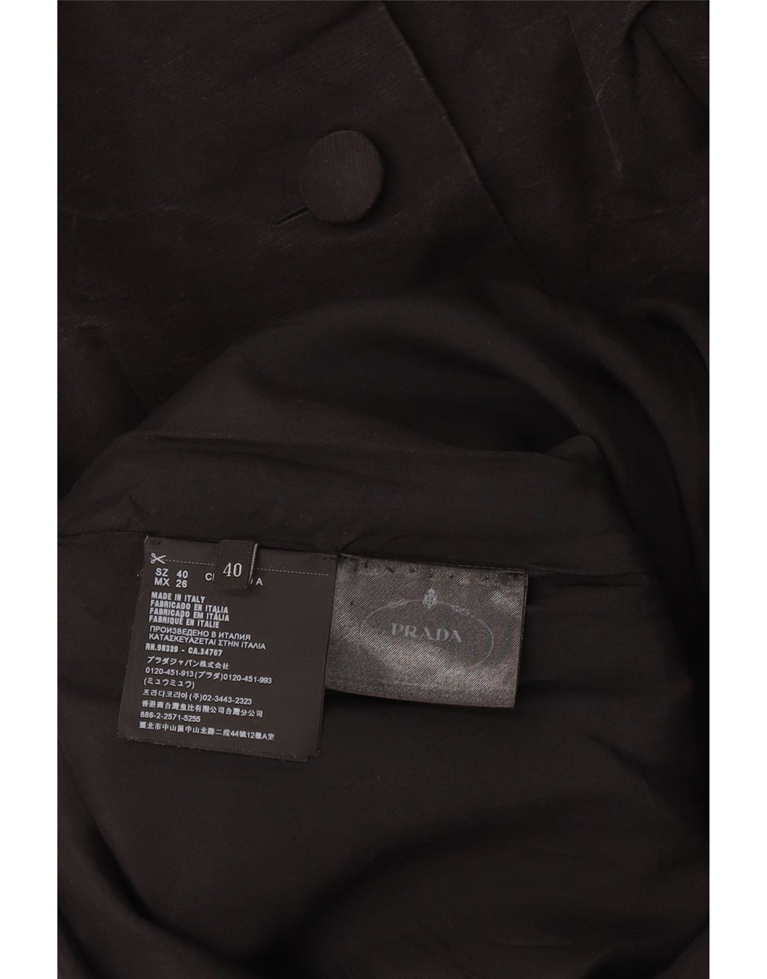 Abito Tubino Prada Donna Manica 3/4 IT 40 Piccolo Cupro Nero