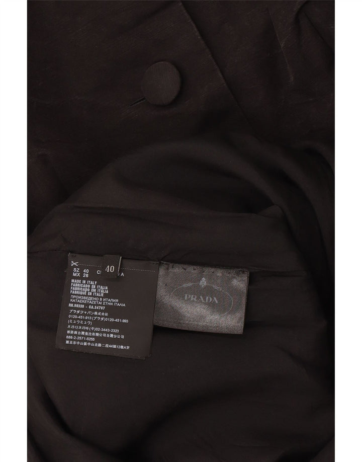 Abito Tubino Prada Donna Manica 3/4 IT 40 Piccolo Cupro Nero