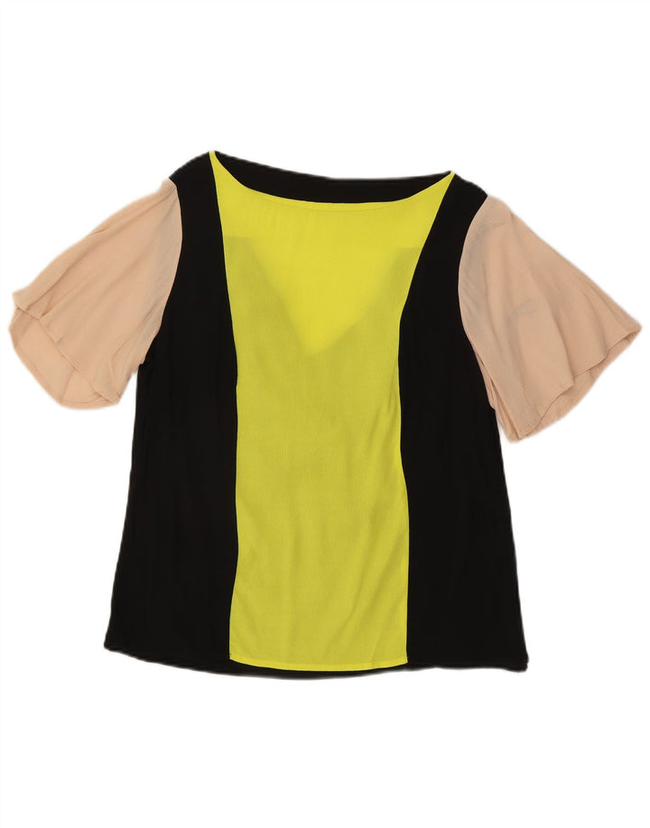 Blusa Donna Trussardi Jeans Top IT 44 Colorblock Medio Multicolore