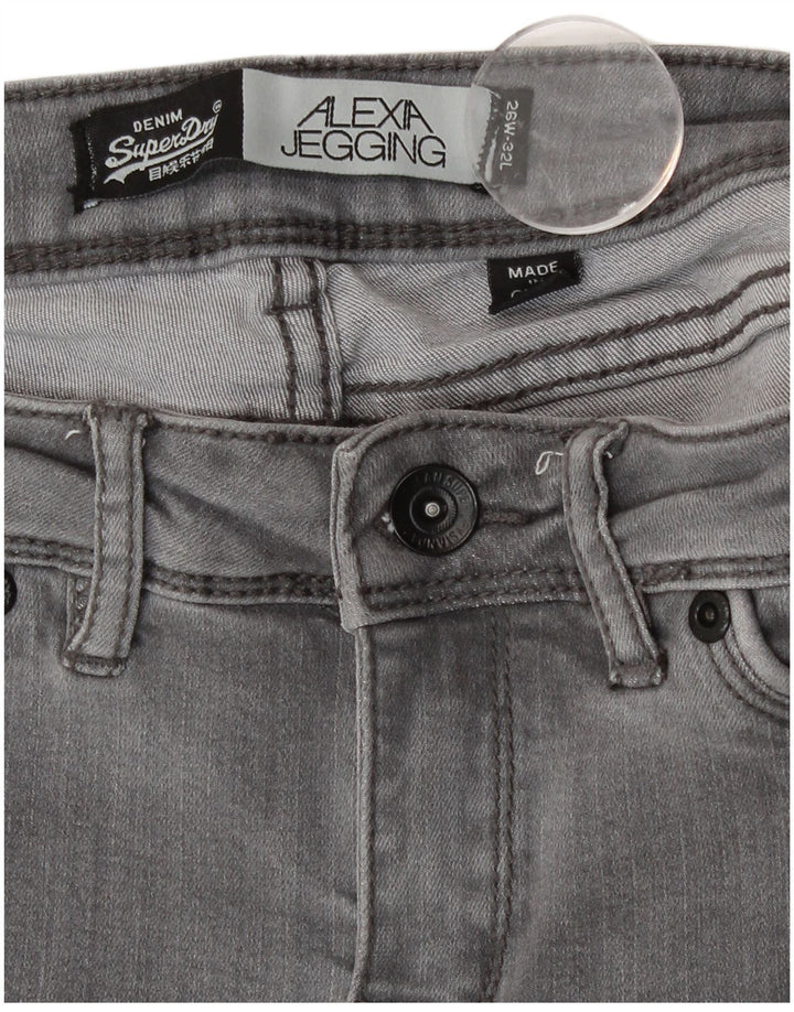 Jeans Superdry Alexa Jeggings da donna W26 L29 cotone grigio