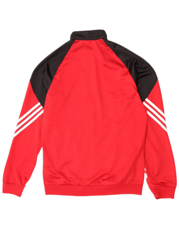 Adidas Giacca da uomo con grafica grafica Giacca piccola in poliestere color block rosso