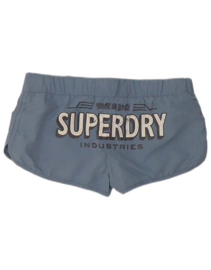 Pantaloncini da bagno con grafica da donna Superdry UK 16 Large Blu Poliestere
