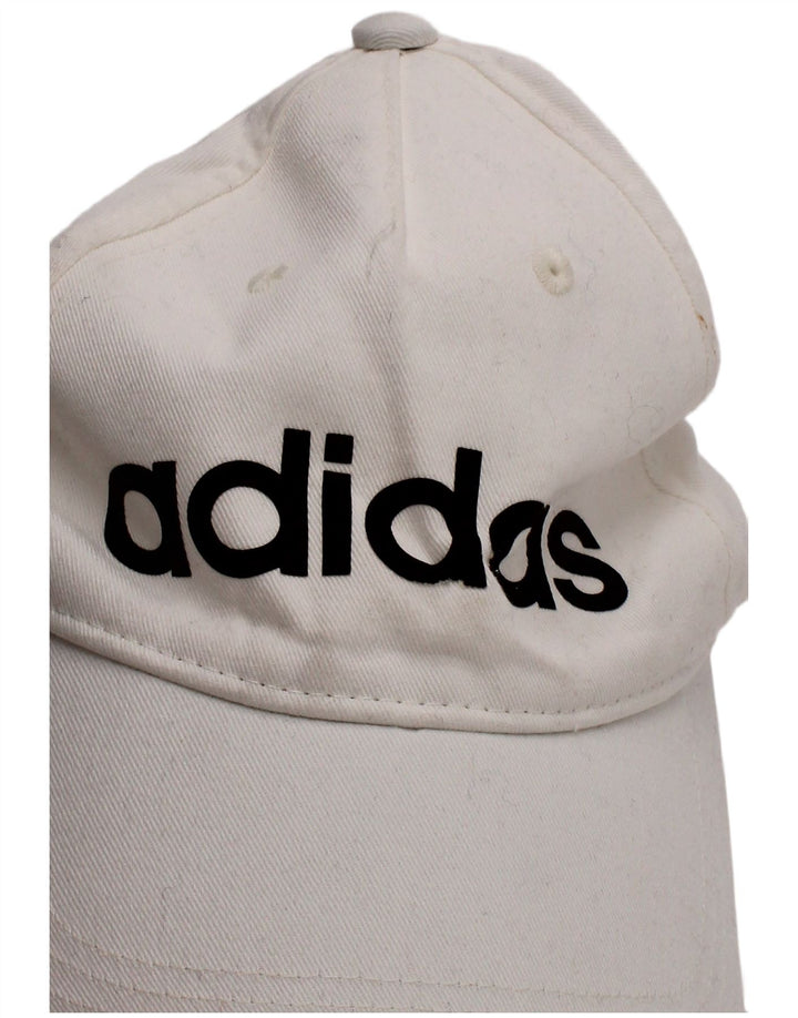 Berretto da baseball grafico da uomo Adidas taglia unica in cotone bianco