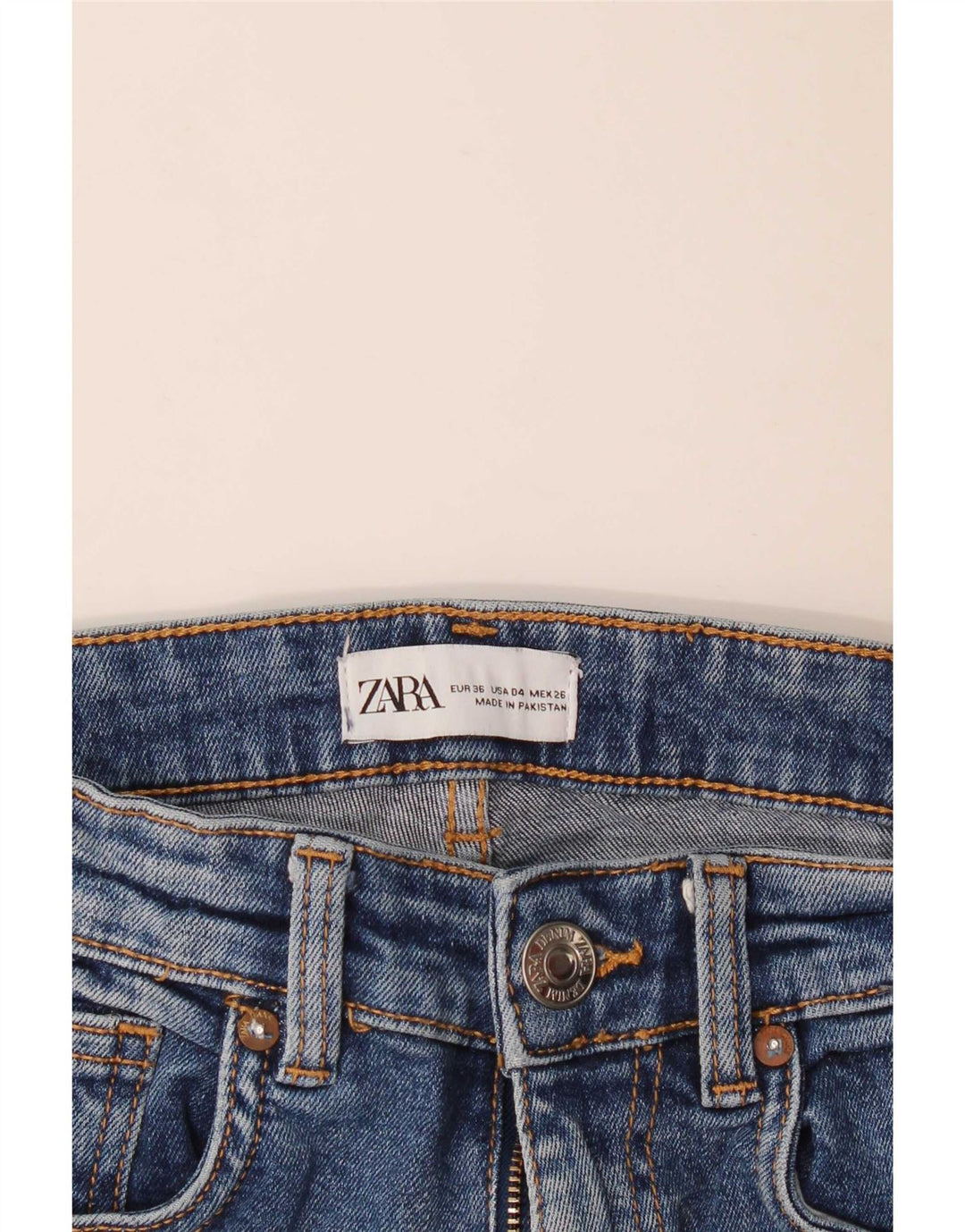 Jeans svasati da donna Zara EU 36 XS W26 L25 Blu