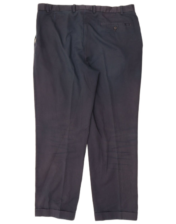 Pantaloni da abito con pegged Marks & Spencer da uomo blu W38 L31 blu navy