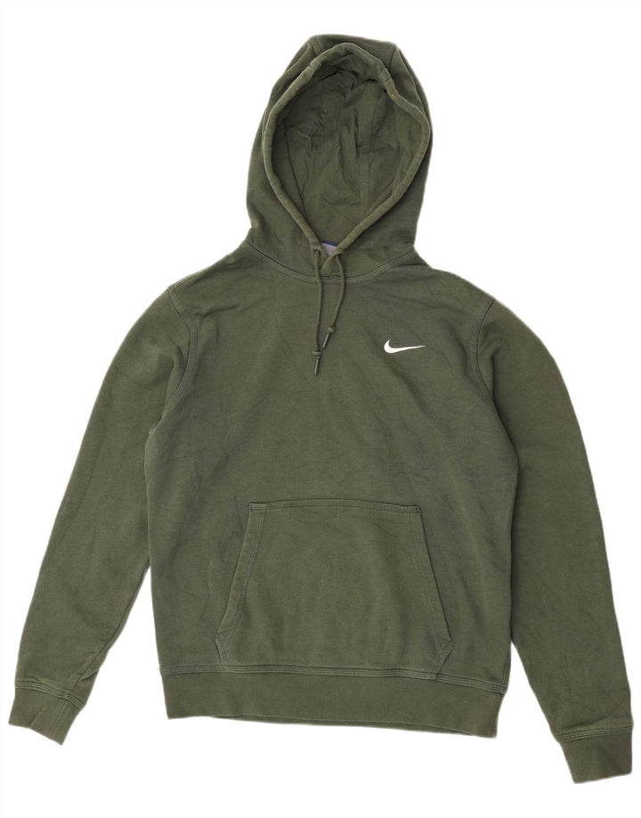 Felpa con cappuccio da uomo Nike in cotone verde medio