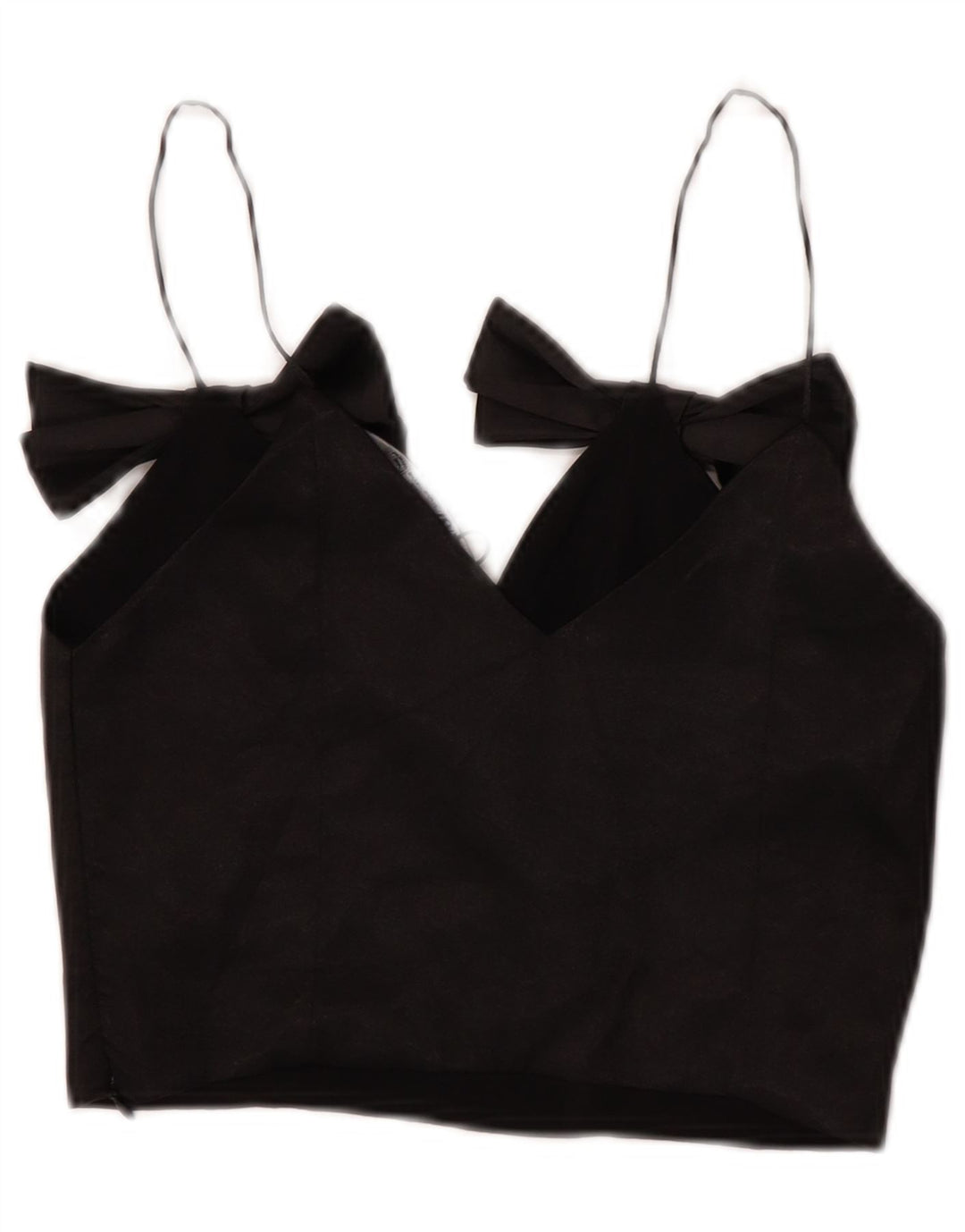Canotta corta da donna Zara UK 4 XS poliestere nero