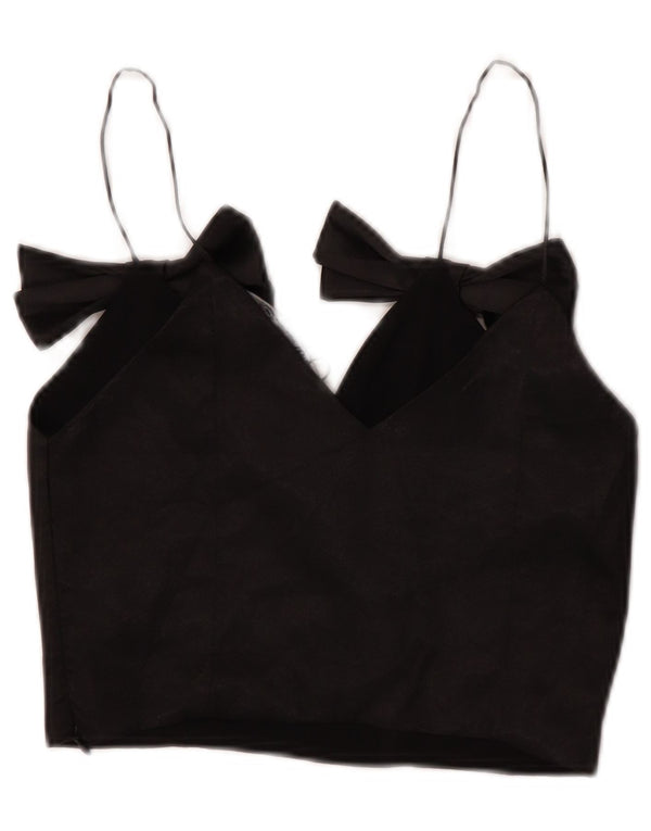 Canotta corta da donna Zara UK 4 XS poliestere nero