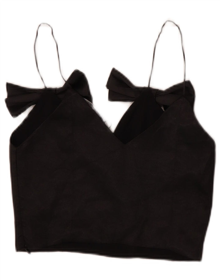 Canotta corta da donna Zara UK 4 XS poliestere nero