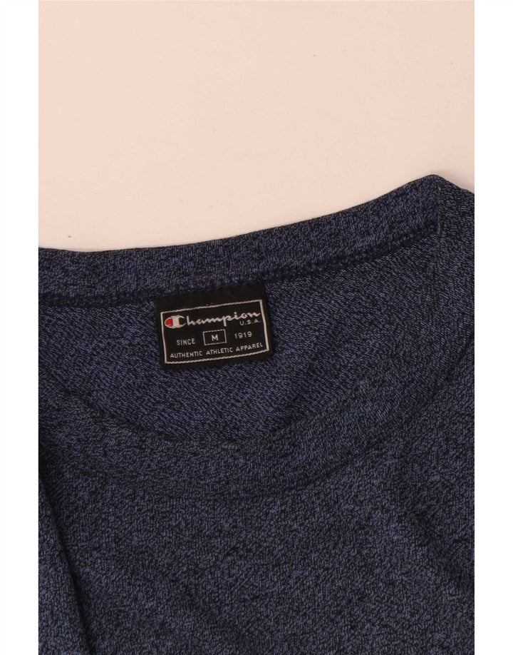 T-shirt grafica da uomo Champion Top in cotone blu navy medio