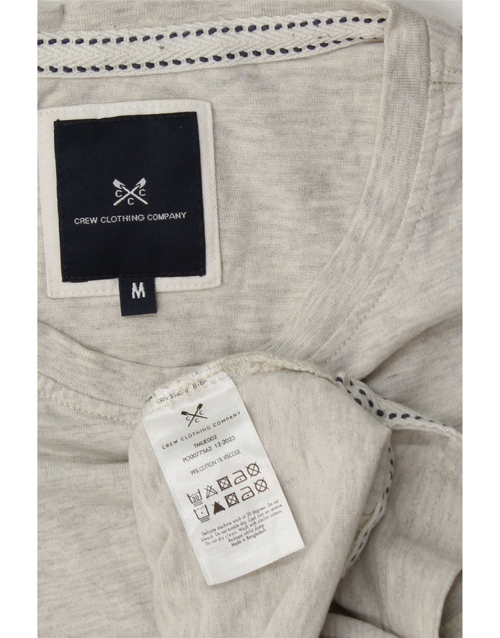 CREW CLOTHING T-shirt da uomo Top in cotone mélange grigio medio