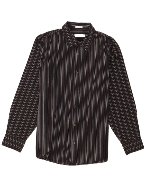 Camicia da uomo Calvin Klein XL in cotone a righe nere