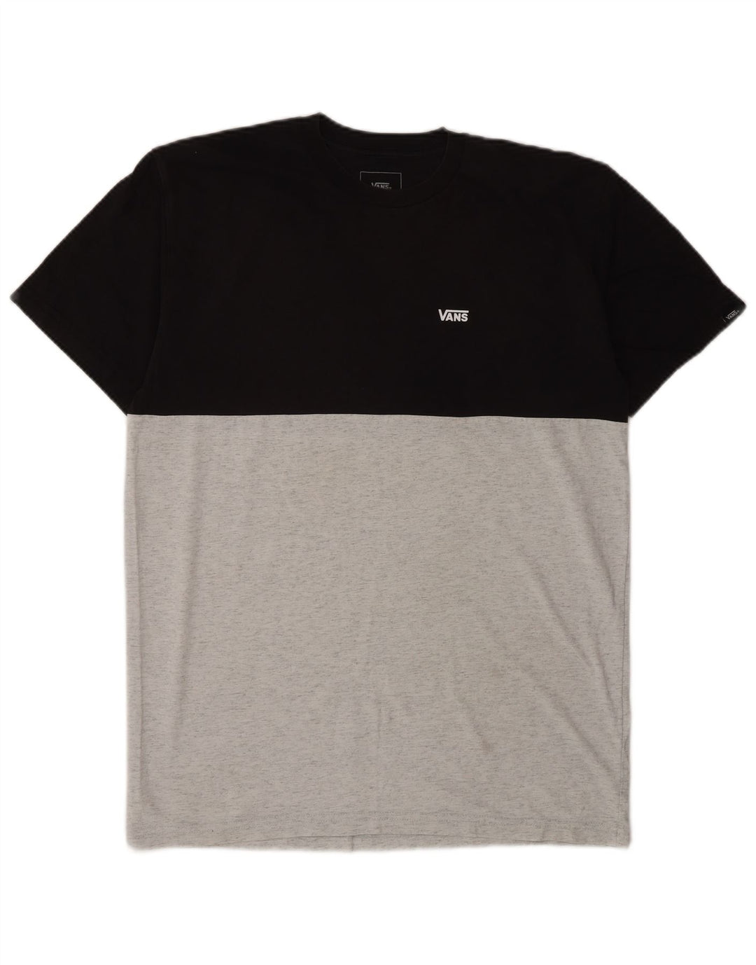 T-shirt da uomo Vans Classic Fit, top in cotone color block grigio medio