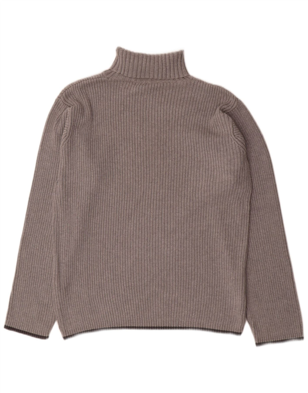 TOMMY HILFIGER Maglione da uomo con collo alto grafico grande cotone grigio