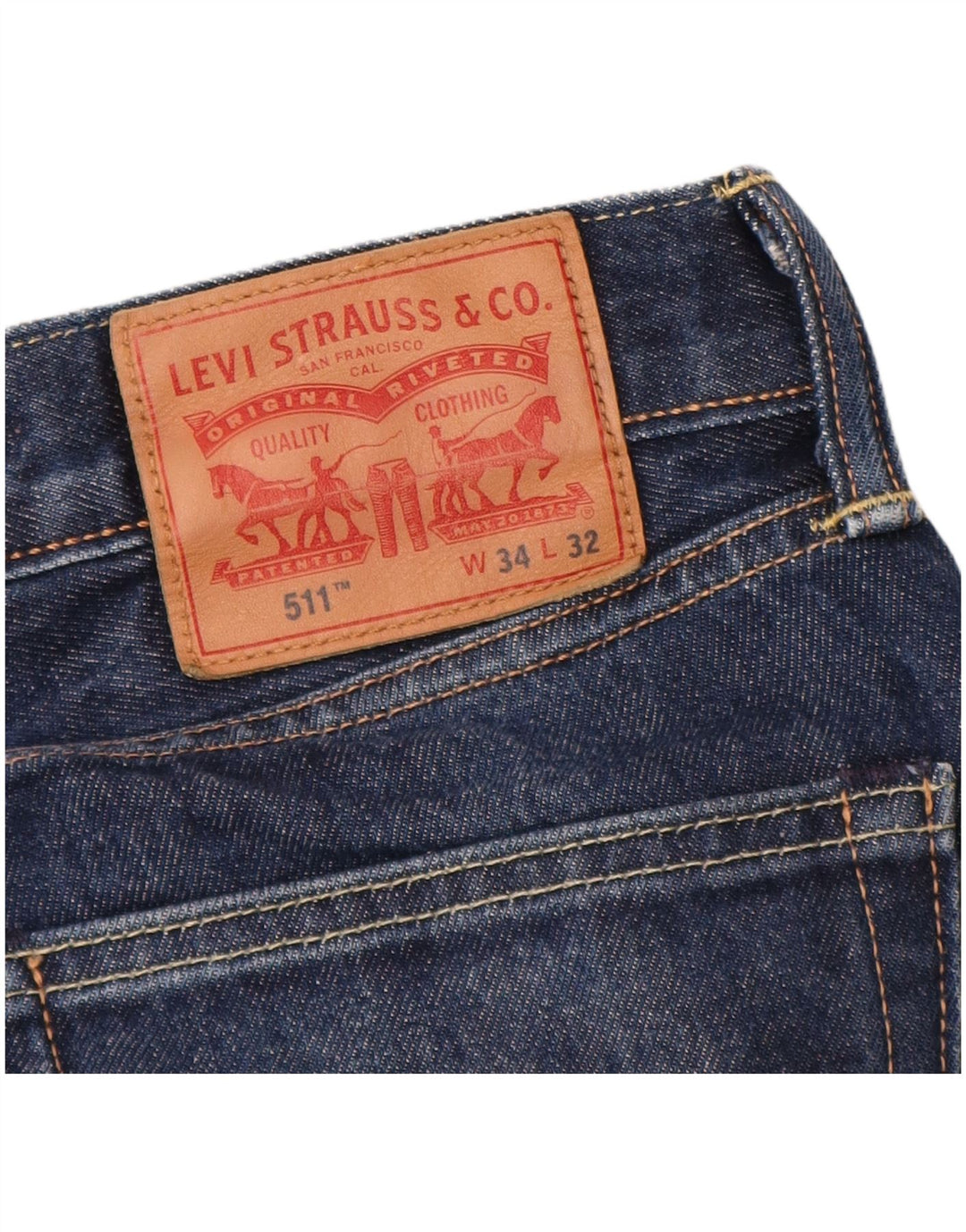 Jeans Levi's Uomo 511 Slim W34 L32 Cotone Blu Navy