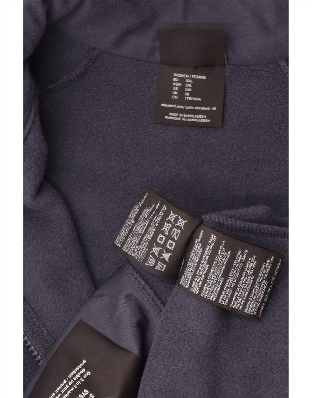 Giacca in pile da donna Jack Wolfskin UK 20 2XL poliestere blu navy