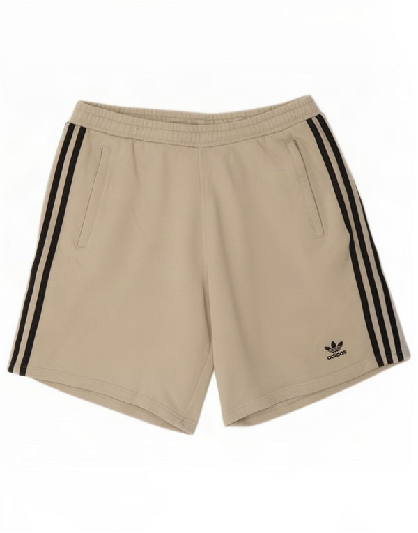 Pantaloncini sportivi Adidas da uomo di grandi dimensioni in cotone beige