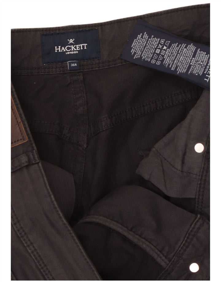 Pantaloni casual slim da uomo Hackett W36 L31 in cotone marrone