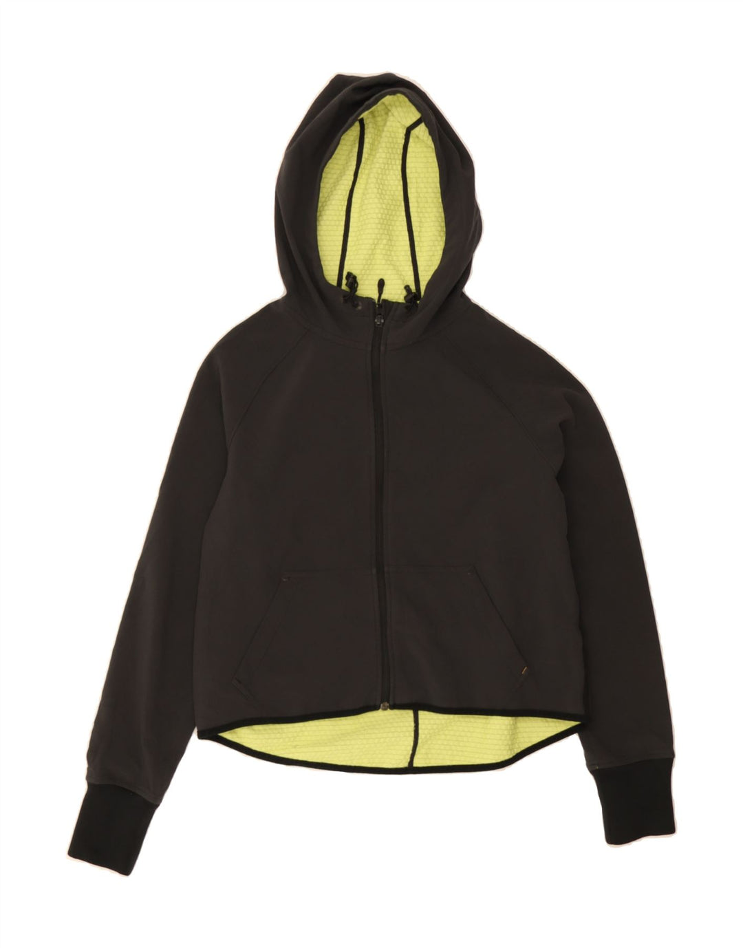 NIKE Womens Zip Hoodie Sweater UK 14 Medium Grey Polyester Vintage Nike and Second-Hand Nike from Messina Hembry 