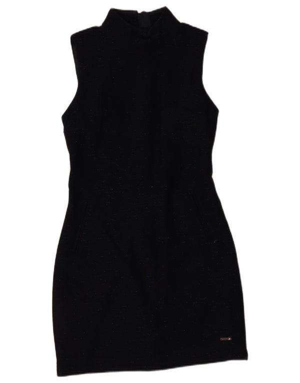 Abito aderente senza maniche da donna Superdry UK 6 XS Lana screziata blu navy