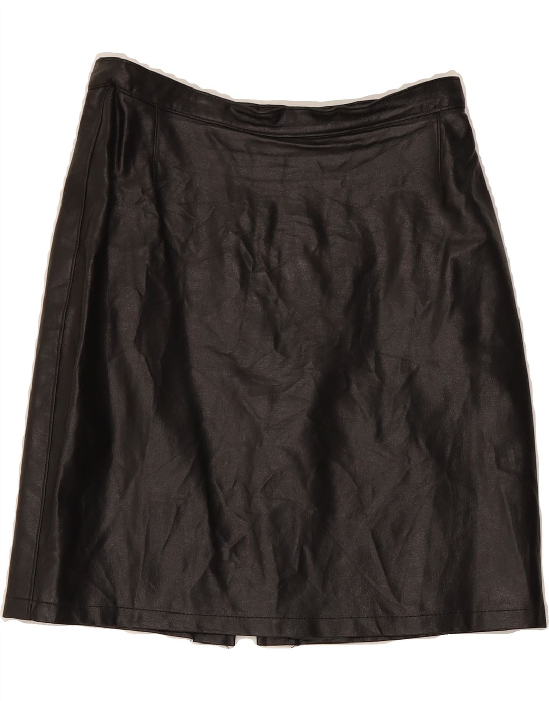 VINTAGE Womens Leather Skirt W28 Medium Black Vintage Vintage and Second-Hand Vintage from Messina Hembry 
