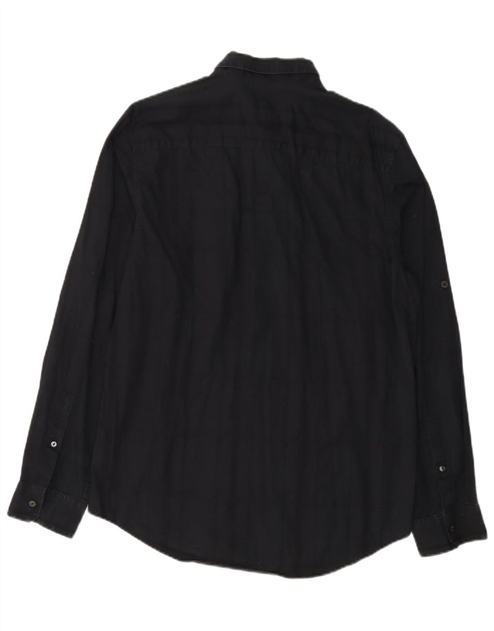 Camicia da uomo Classic Fit Calvin Klein in cotone blu navy medio