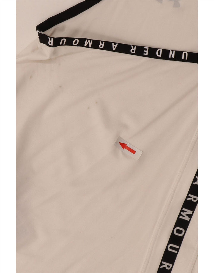 Canottiera grafica da donna Under Armour Heat Gear UK 12 poliestere bianco medio