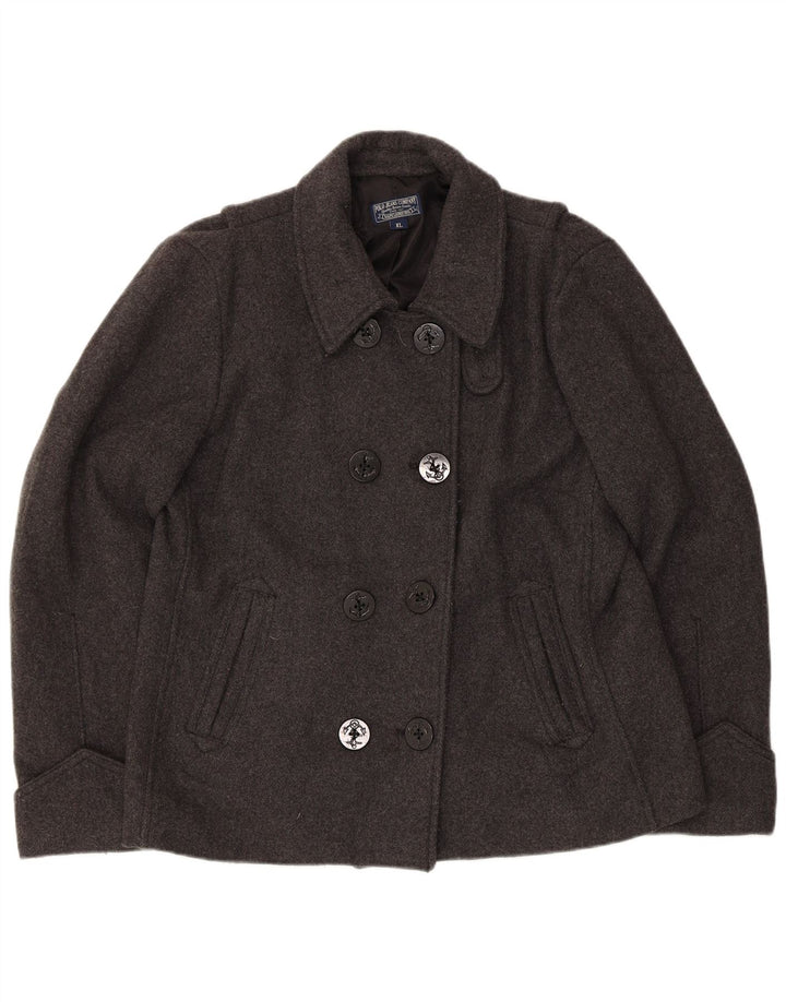 Polo Ralph Lauren Cappotto da marinaio da donna UK 18 XL Lana grigia