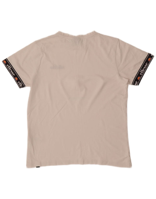 T-shirt grafica da uomo Ellesse Top in cotone color block bianco medio
