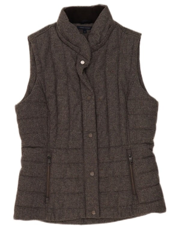 Gilet imbottito da donna Tommy Hilfiger UK 14 grigio medio in lana