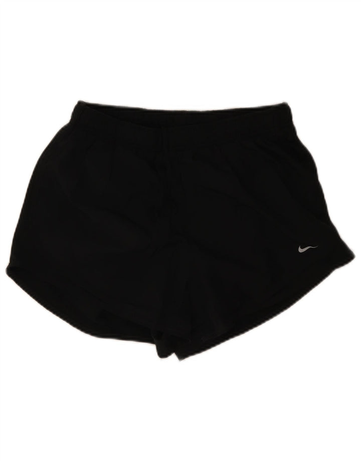 Pantaloncini sportivi Nike Dri Fit da donna UK 16 Large Nero Poliestere