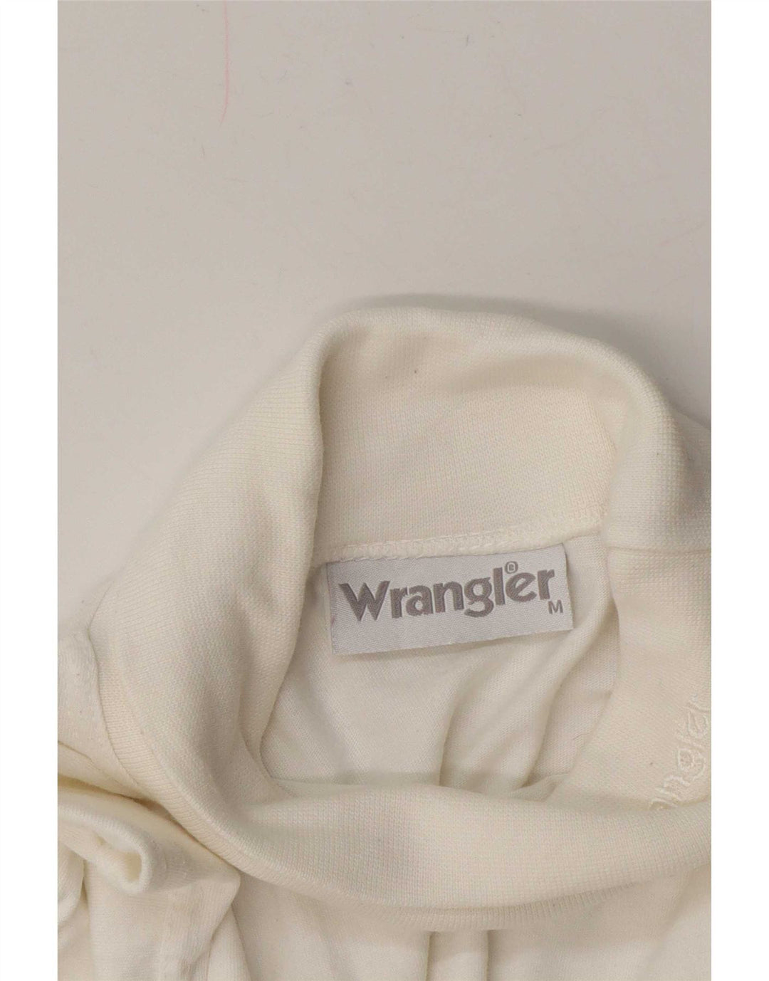 Top Wrangler da uomo con collo alto a maniche lunghe, bianco medio