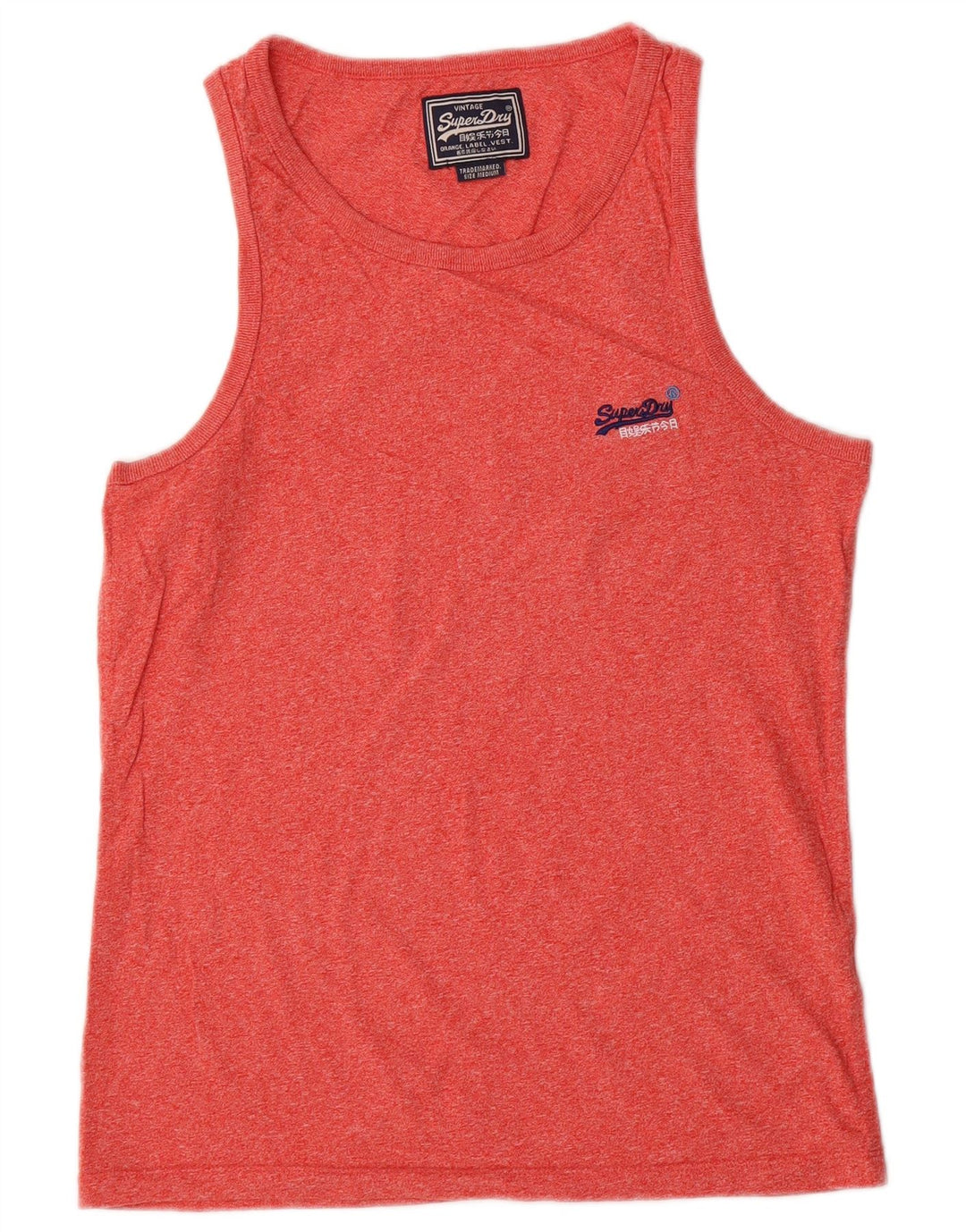 Canotta da uomo Superdry in cotone chiazzato rosso medio