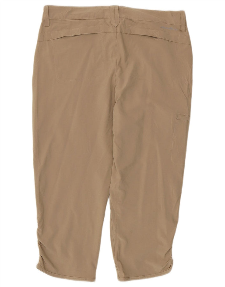 Pantaloni capri cargo dritti da donna EDDIE BAUER US 6 medi W30 L21 Beige