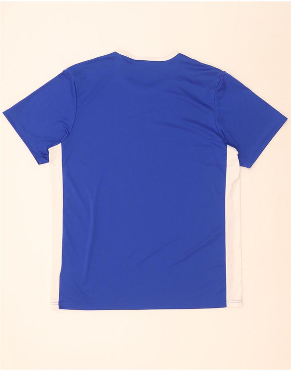 T-shirt Adidas Aeroready da uomo Top XL Blu in poliestere color block
