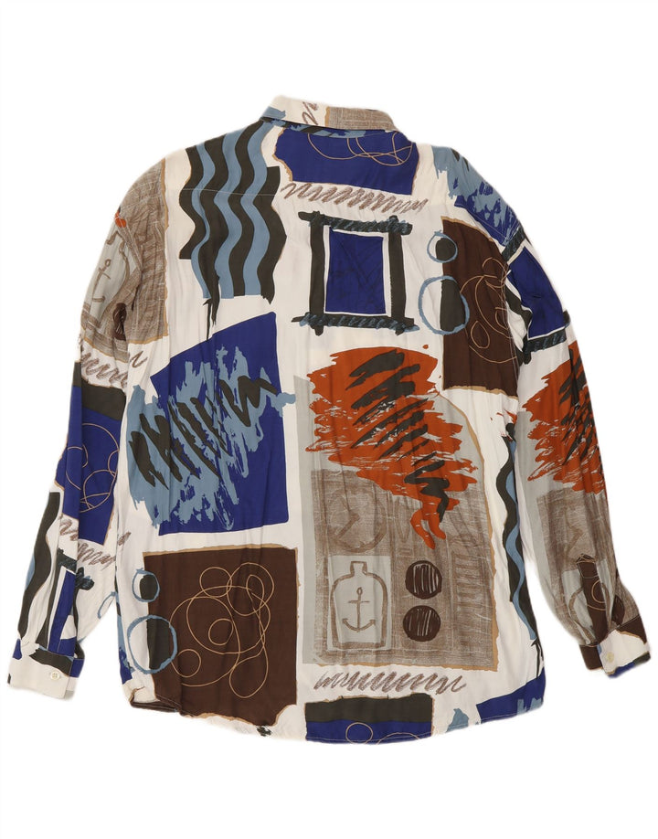 Tipo' S Camicia Uomo Fantasia Astratta Large In Viscosa Multicolore