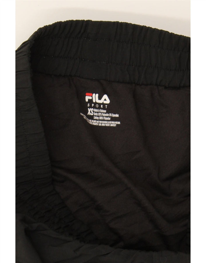 FILA Womens Sport Shorts UK 6 XS Black Polyester Vintage Fila and Second-Hand Fila from Messina Hembry 