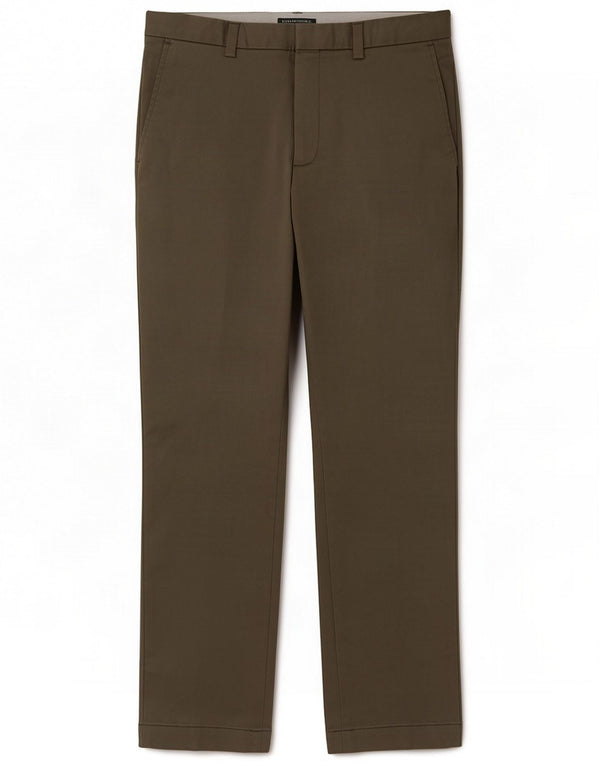 Pantaloni chino dritti Aiden da uomo W34 L32 in cotone kaki