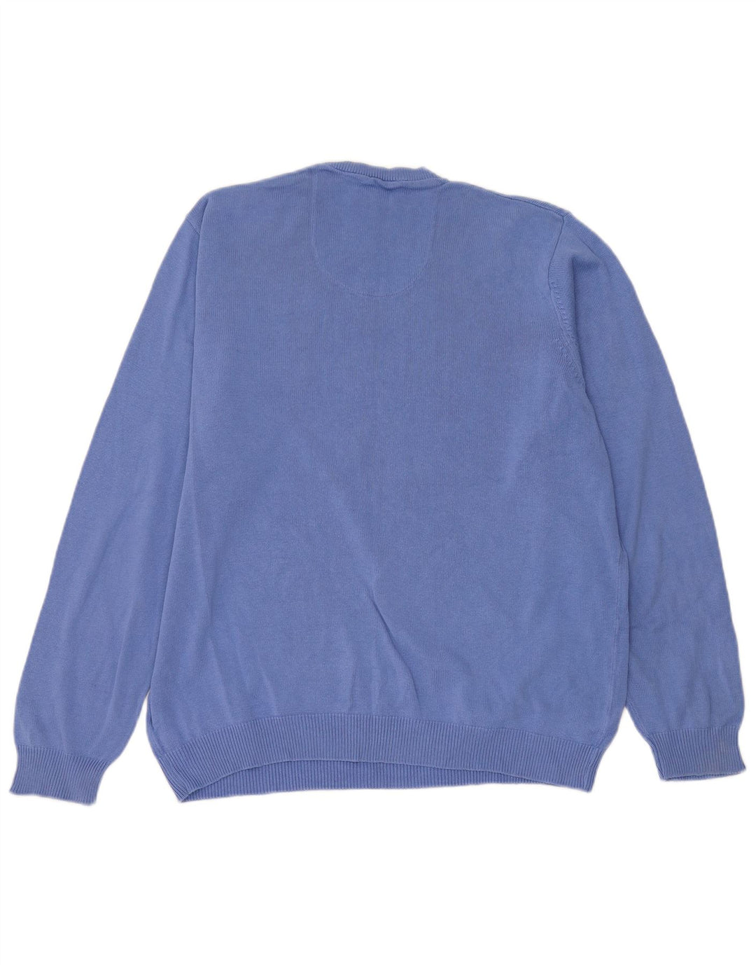 Maglione da uomo Marks & Spencer vestibilità regolare con scollo a V, grande cotone blu