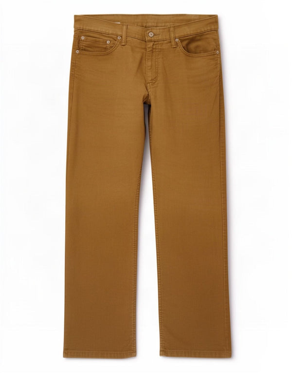 Levi's Uomo 514 Pantaloni dritti in velluto a coste W34 L28 Cotone Beige